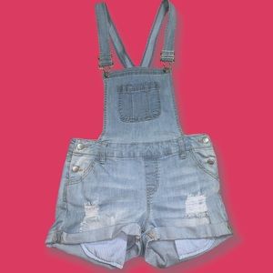 Overall jean short